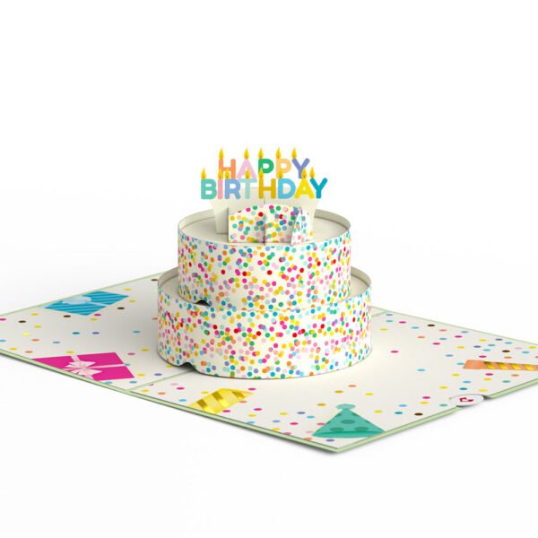 Sprinkles Birthday Cake Pop-Up Card - 图片 3