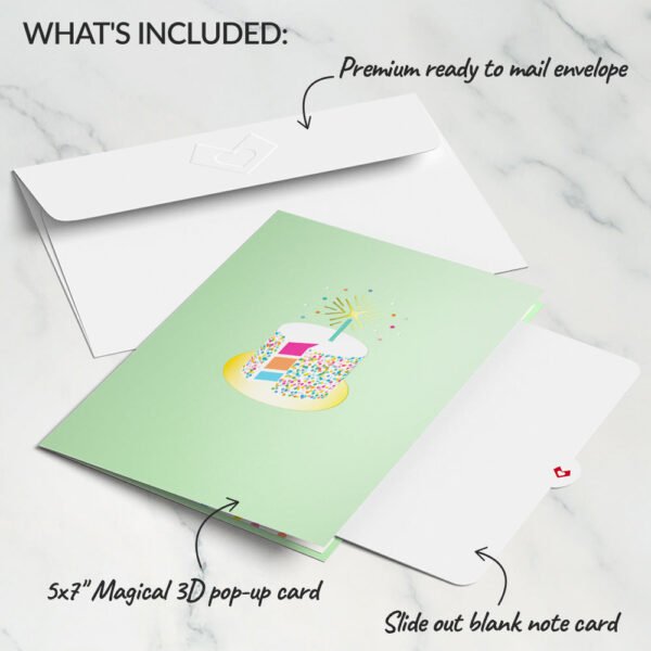 Sprinkles Birthday Cake Pop-Up Card - 图片 5