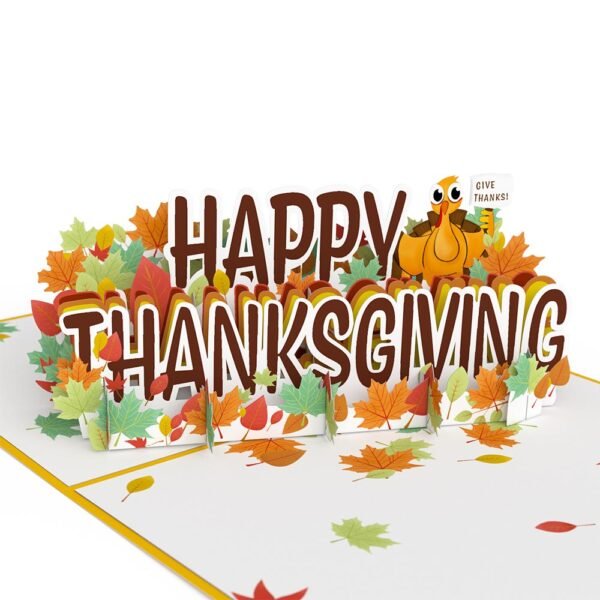 Happy Thanksgiving Pop-Up Card - 图片 2