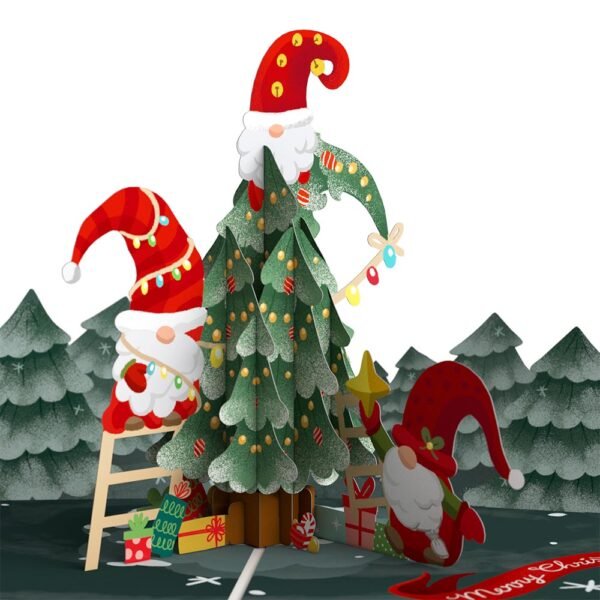 Christmas Gnomes Pop-Up Card - 图片 5