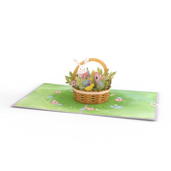Easter Bunny Basket Pop-Up Card - 图片 3