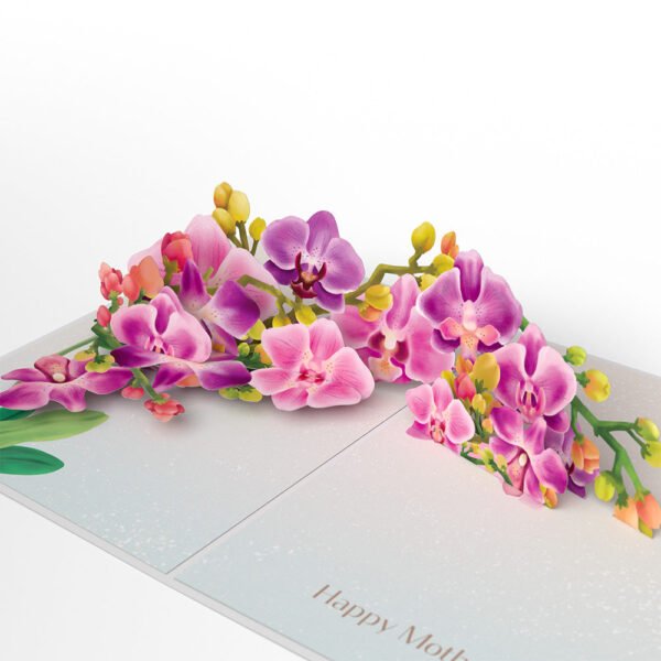 Mother’s Day Orchid Pop-Up Card - 图片 2