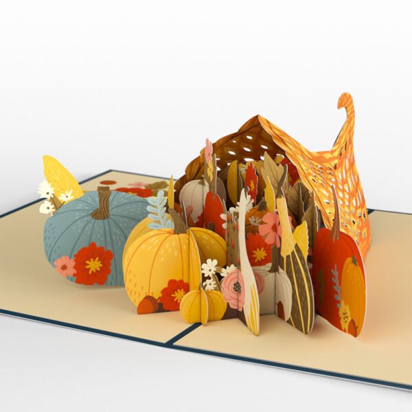 Woodland Harvest Thanksgiving Wishes Pop-Up Card - 图片 2