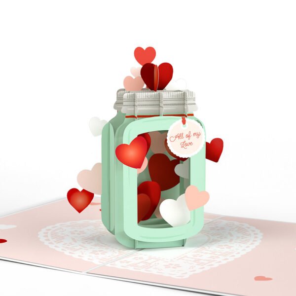 Valentine's Day Love Jar Pop-Up Card - 图片 2
