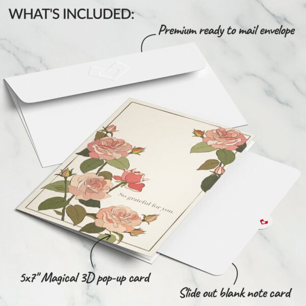 Mother's Day Grateful For You Roses Pop-Up Card - 图片 6