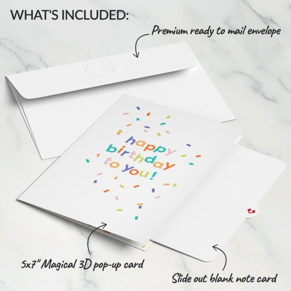 Happy Birthday to You! Confetti Cake Pop-Up Card - 图片 5