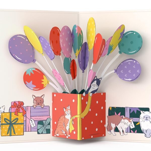 Curious Cats Birthday Pop-Up Card - 图片 2