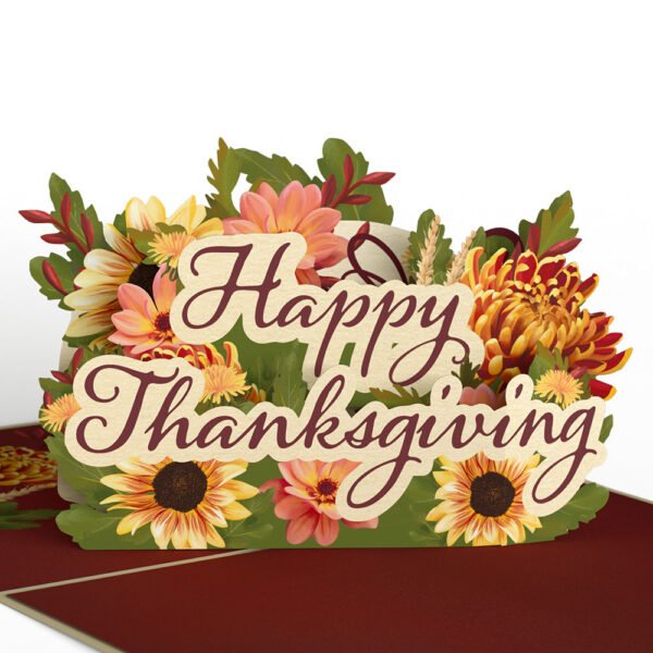 Thanksgiving Gratitude Pop-Up Card & Bouquet Bundle - 图片 6