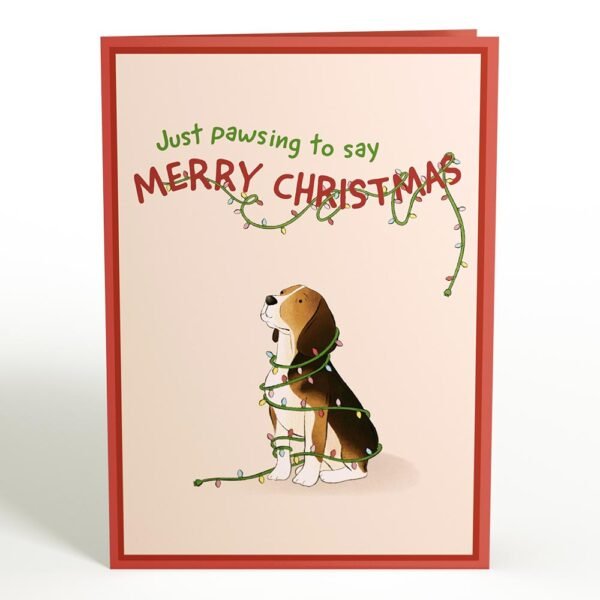 Christmas Dog Stockings Pop-Up Card - 图片 4