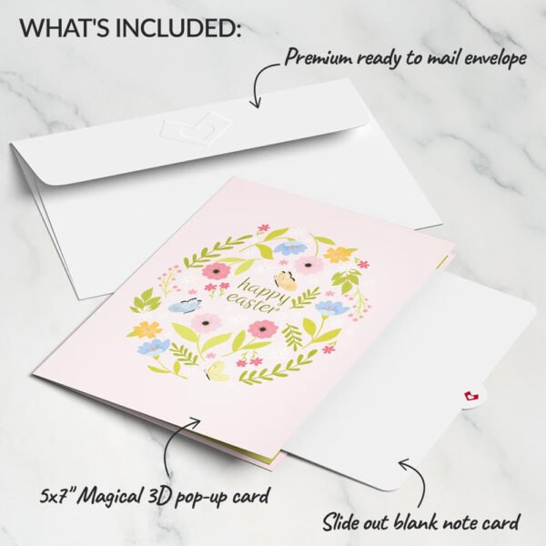Happy Easter Bunny Amid the Blossoms Pop-Up Card - 图片 5