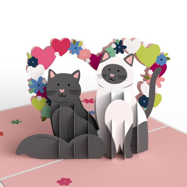 Happy Meowentine’s Day Cat 4-in-1 Nesting Card - 图片 4