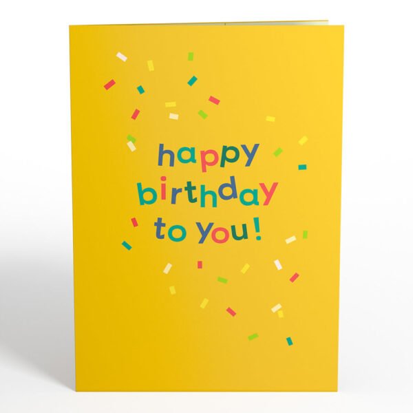 Happy Birthday Confetti Cake Music and Lights Pop-Up Card - 图片 5