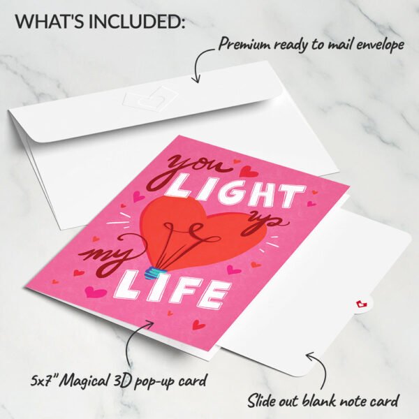 You Light Up My Life Light-Up Pop-Up Card - 图片 6
