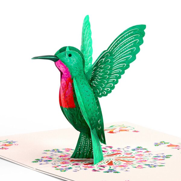 Sweetest Mom Hummingbird Pop-Up Card & Bouquet Bundle - 图片 3
