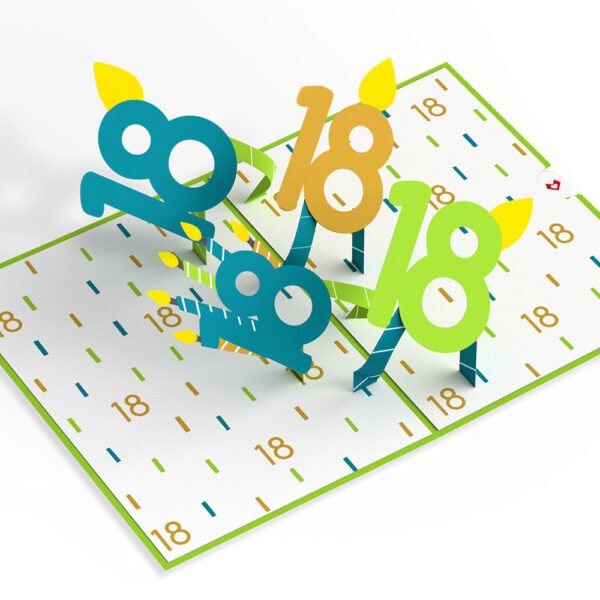 Official Adult 18th Birthday Pop-Up Card - 图片 3