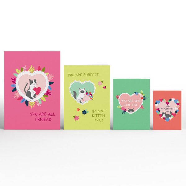 Happy Meowentine’s Day Cat 4-in-1 Nesting Card - 图片 2