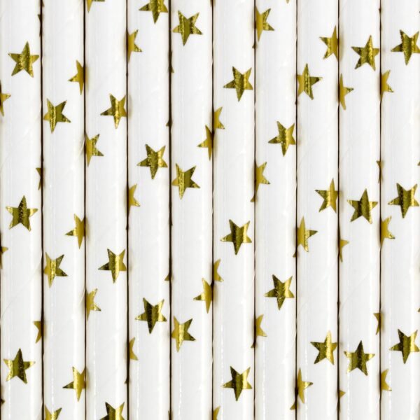 Gold Star Paper Straws - 图片 2