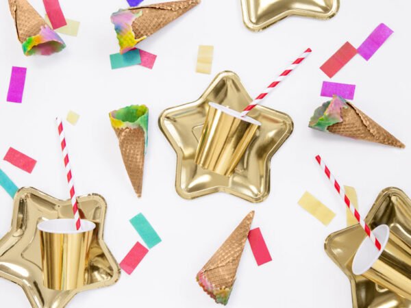 Red Striped Paper Straws 10ct - 图片 5