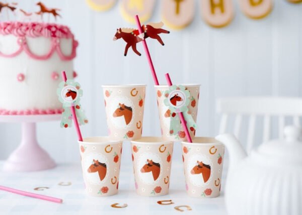Horse Paper Straws 6ct - 图片 2
