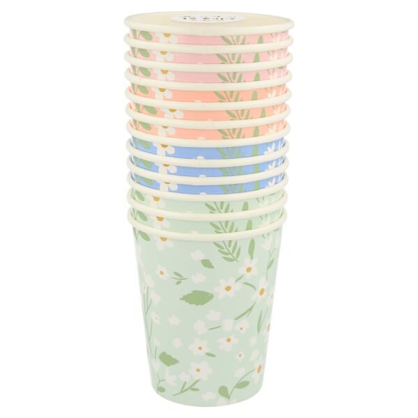 Ditsy Floral Paper Cups, 9 Oz, 12 Count - 图片 2