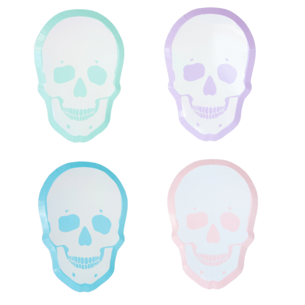 PASTEL SKULL DESSERT PLATES