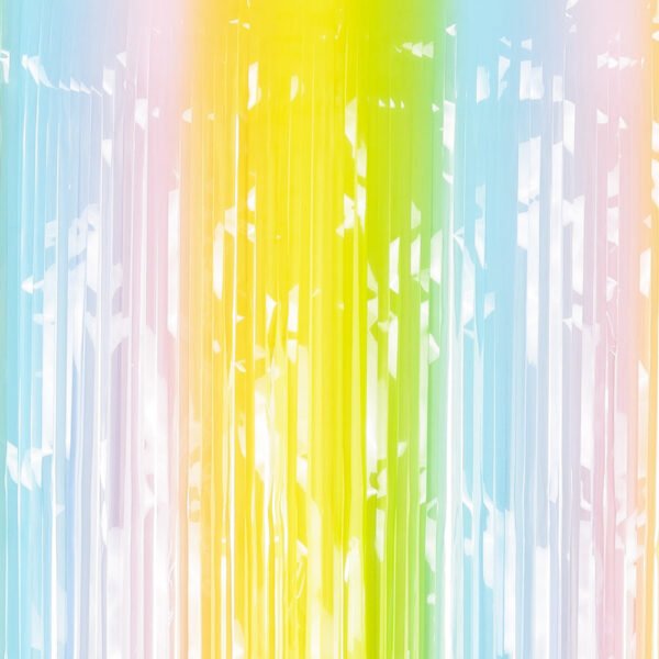 Pastel Rainbow Party Curtain - 1m x 1.9m - 图片 2