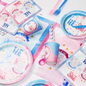 Real custom printed party napkins production sample by Damai Party