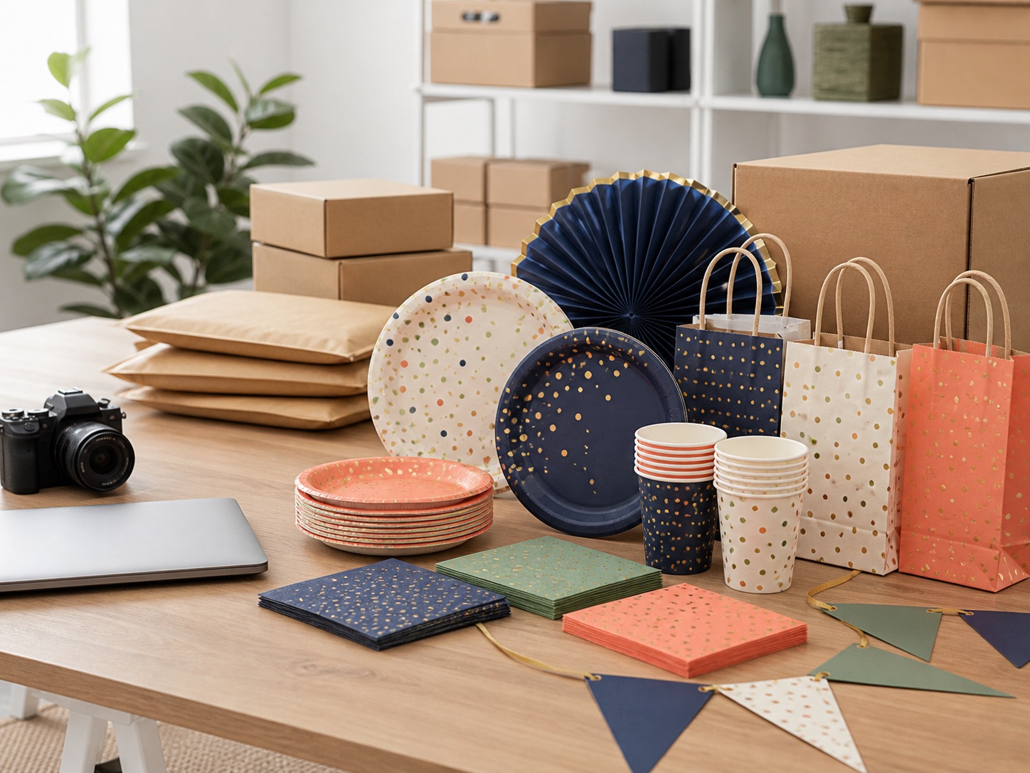 Coordinated party collection prepared for e-commerce photography and fulfillment