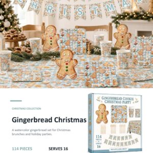 Gingerbread Christmas party tableware collection visualization for wholesale buyers