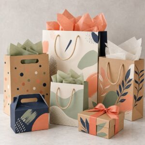 Party favor bags and retail packaging catalog concept for wholesale planning