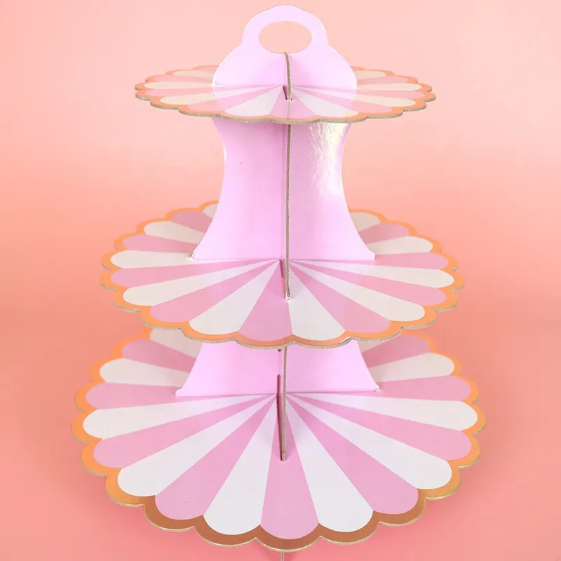 3-Tier Paper Cupcake Stand (35 × 30 cm) | Damai Party