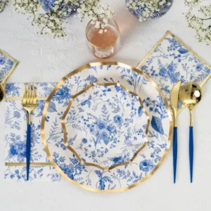 Blue Floral Tea Party Tableware Set | Damai Party