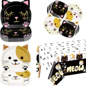 Cat & Fox Shaped Paper Plates