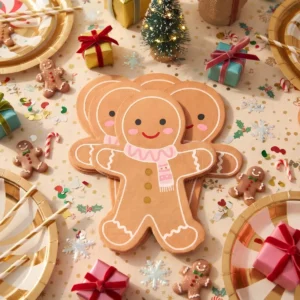 Gingerbread Man Shaped Christmas Napkins | Damai Party