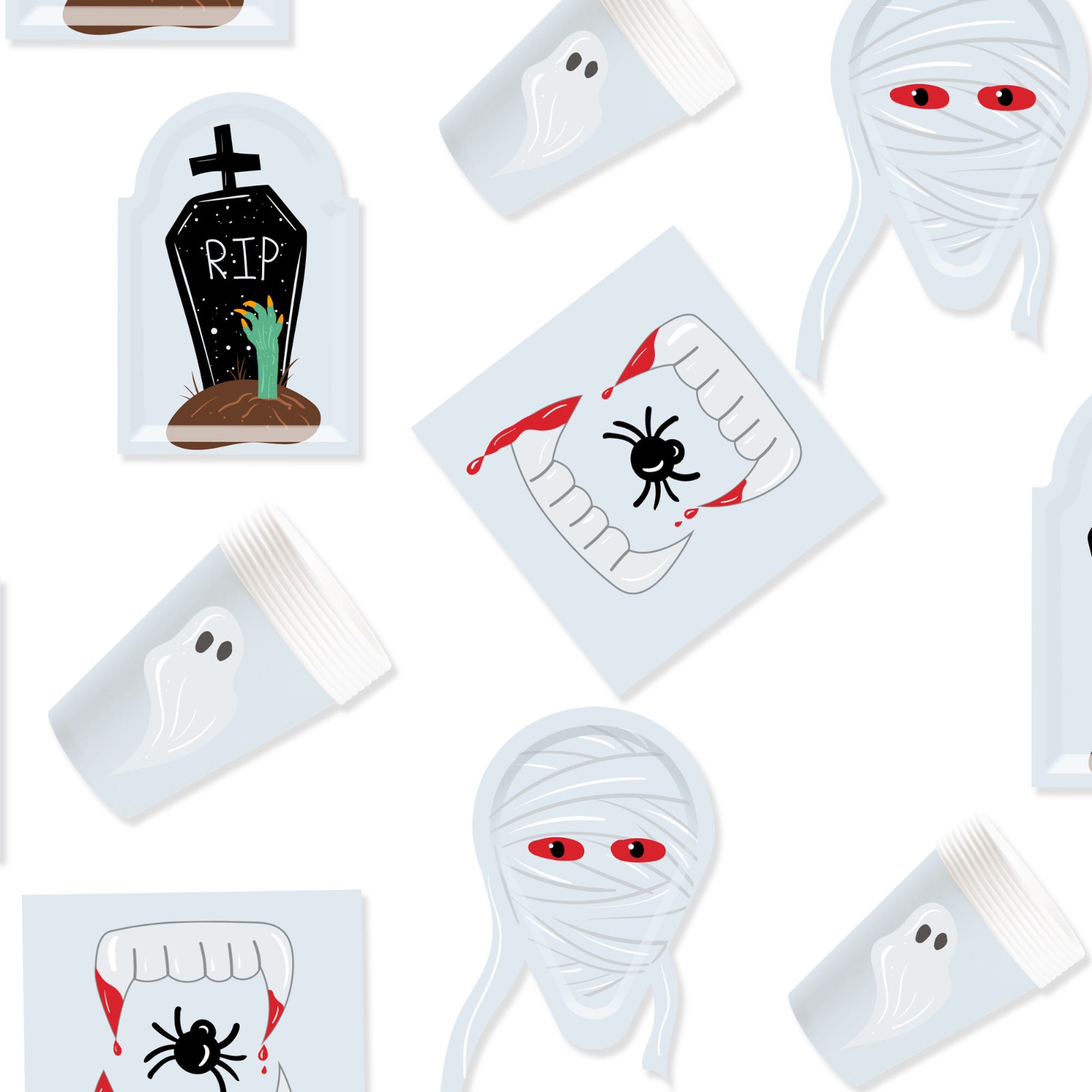 Halloween Tombstone Party Tableware Set (Serves 8) - view 2