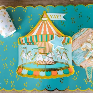 Hot-Stamped Carousel Birthday Tableware Set | Damai Party