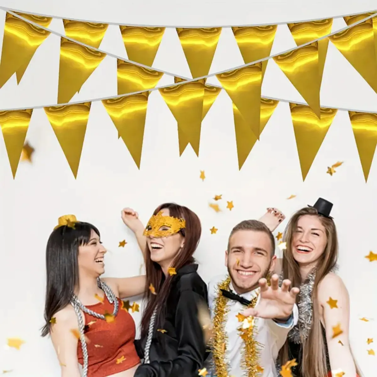 Paper Triangle Pennant Banner Bunting – view 3 | Damai Party