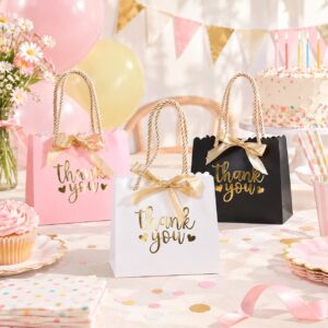Thank You Paper Gift Bag with Ribbon Handle