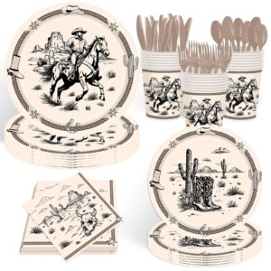 Vintage western cowboy paper plate, wholesale party tableware