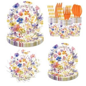 Wildflower party tableware set